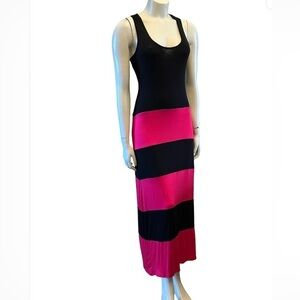 NWT Velvet Torch Black and Pink Sleeveless Maxi Dress